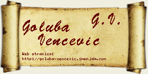 Goluba Venčević vizit kartica